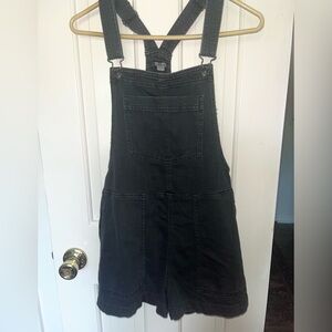 Aerie black/gray overall shorts